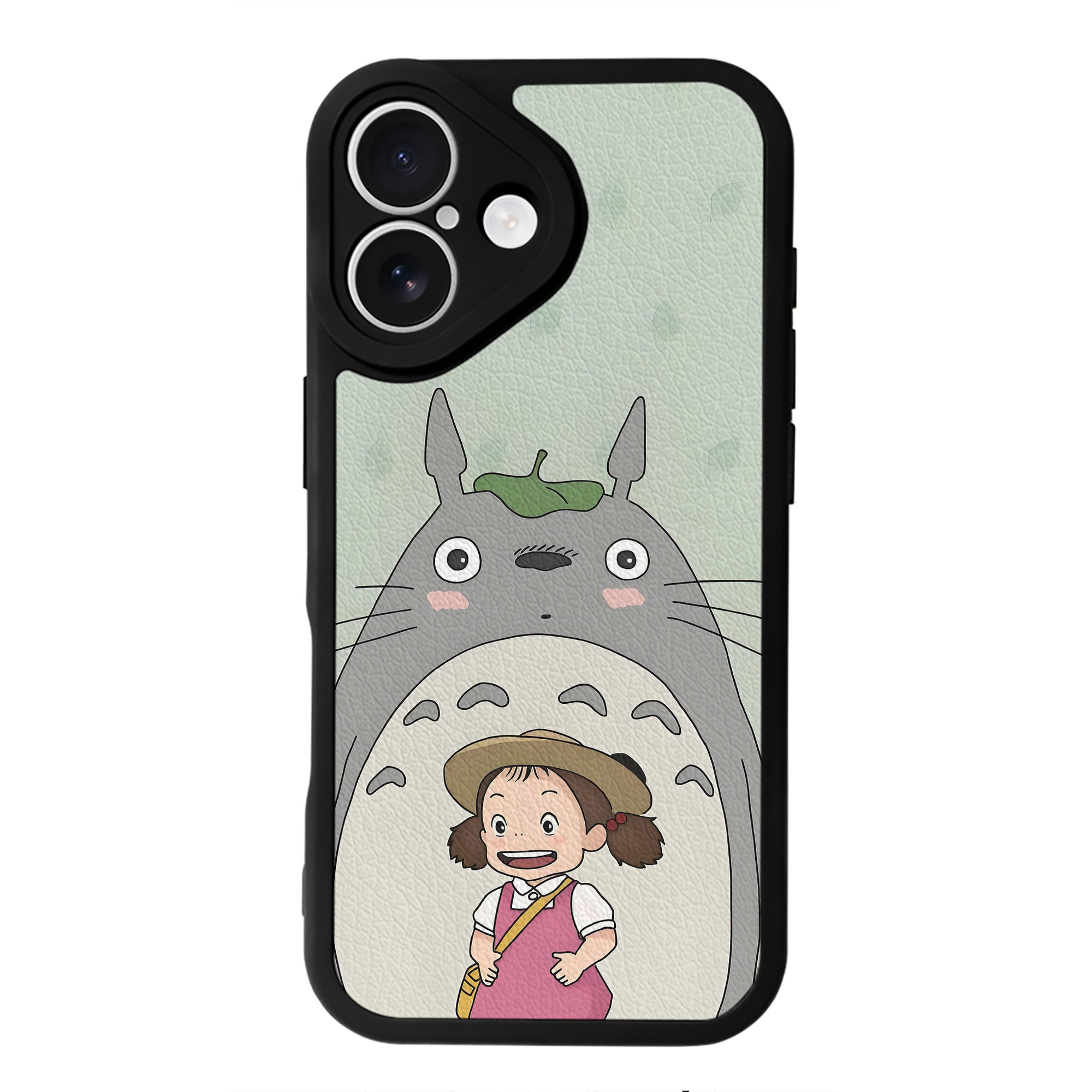 となりのトトロ 草壁メイ 草壁サツキ My Neighbor Totoro Satsuki Kusakabe Mei Kusakabe 【iPhone 16シリーズ対応】シリコンスマホケース（レザー調） 材質：シリコン